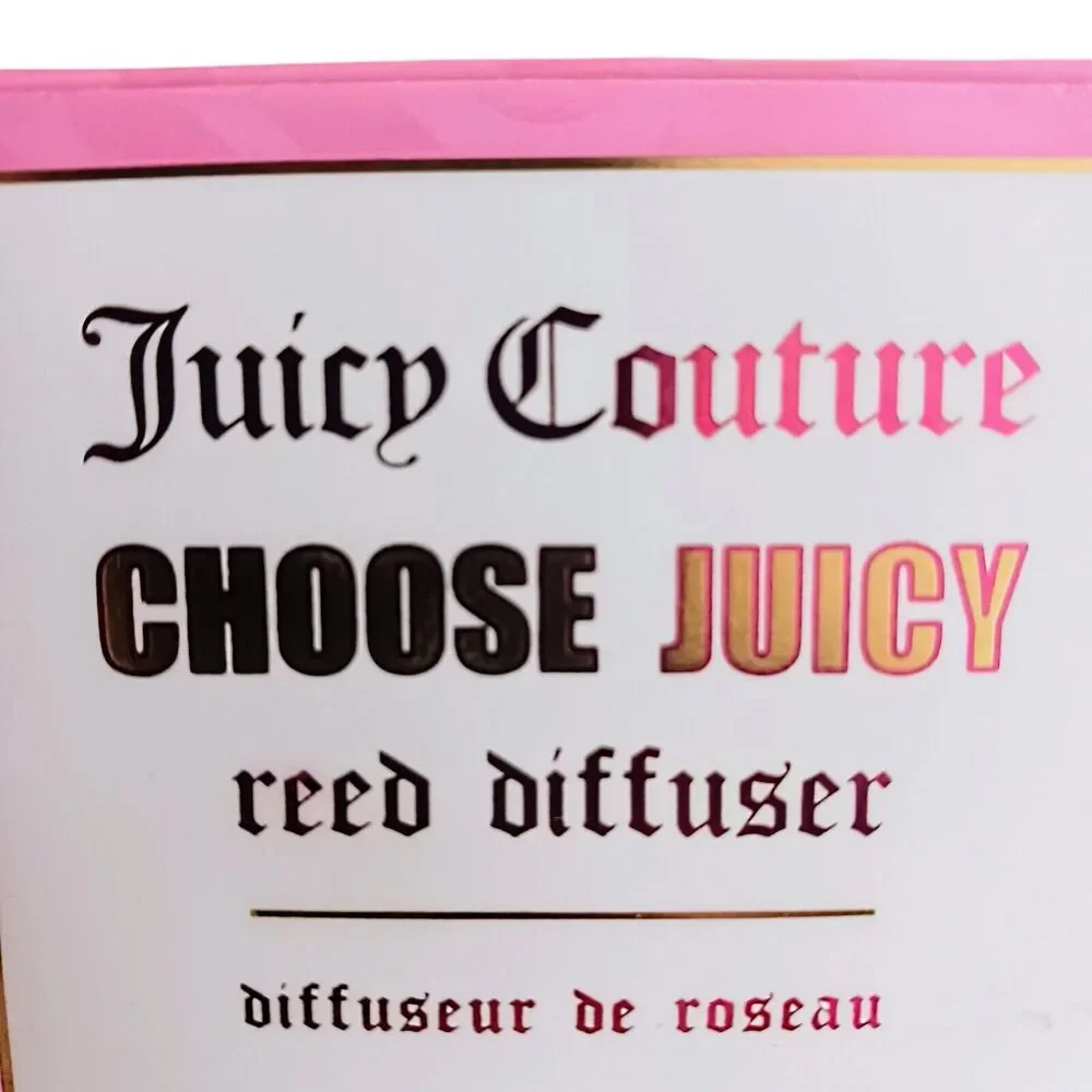 Juicy Couture 3.4 oz Reed Diffuser ROSE PEACH MAGNOLIA Hotel‎ Spa Luxury Glam